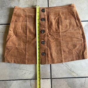 Brown Corduroy Mini Skirt preppy academia y2k